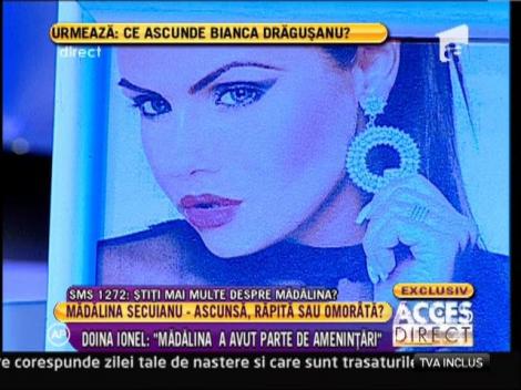 Doina Ionel, clarvazatoare: "Madalina a avut parte de amenintari"