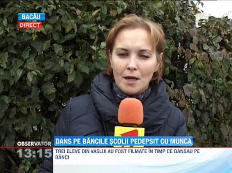 Trei eleve din Vaslui au fost filmate in timp ce dansau pe banci