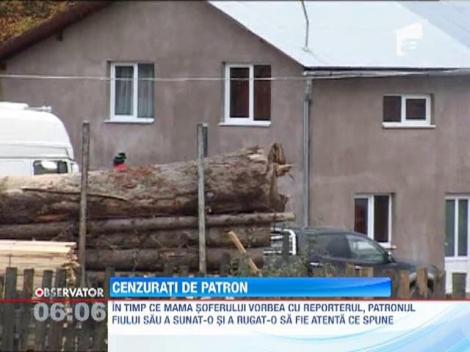 Patronul soferului masinii cu bustenii ucigasi ii cenzureaza familia