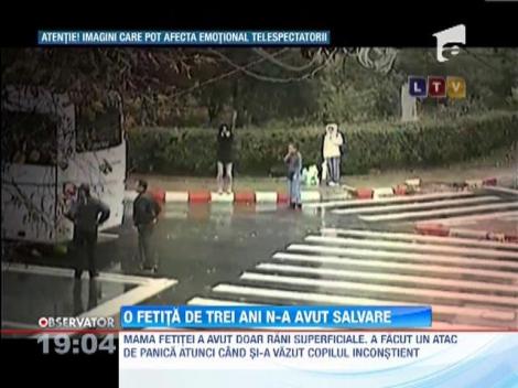 O fetita de trei ani, lovita pe trecerea de pietoni, si-a dat ultima suflare asteptand ambulanta