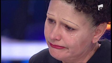Maria Buza, cu ochii in lacrimi in fata juriului