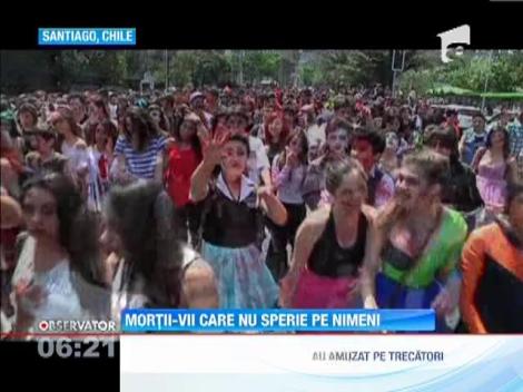 20 de mii de zombie au invadat strazile din Santiago de Chile
