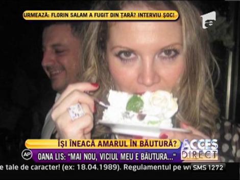 Oana Lis s-a apucat de bautura din cauza problemelor prin care trece Viorel