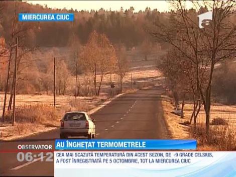 Inghet! S-au inregistrat MINUS OPT grade, la Miercurea Ciuc, in acest weekend