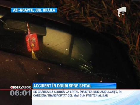 Accident cu cascadorii, in Braila! Un tanar a plonjat cu masina, in apa