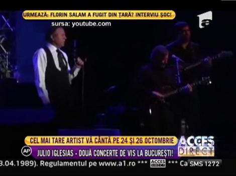 Julio Iglesias, doua concerte la Bucuresti