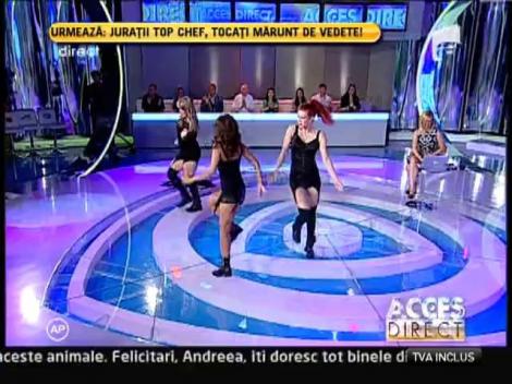 Andreea Popescu si colegele ei, dans incendiar