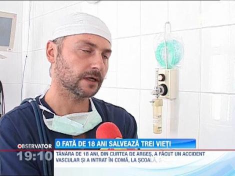 Eleva din Curtea de Arges care a intrat in coma la scoala va salva 3 vieti