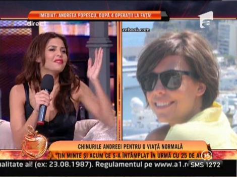 Andreea Popescu, o noua operatie la fata: "Cicatricile sunt foarte subtiri"