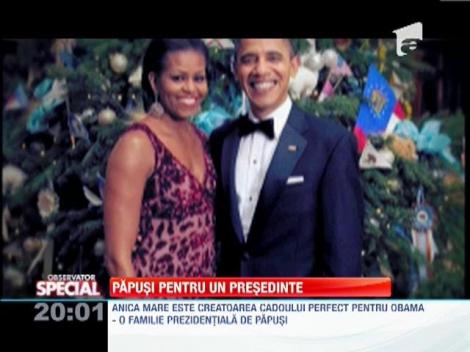O romanca din Tara Oasului face o familie de papusi dupa chipul si asemanarea familiei lui Obama