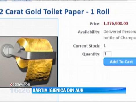 Cea mai noua aroganta: Hartia igienica din aur de 22 de carate