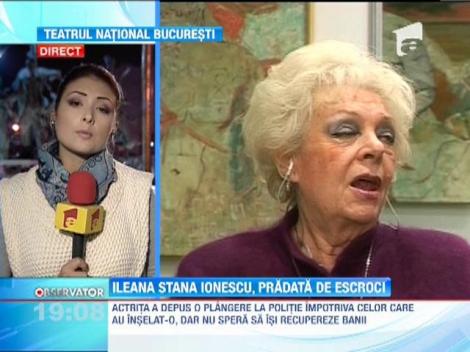 Actrita Ileana Stana Ionescu, pradata de 25 de mii de euro