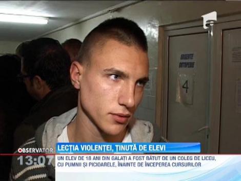 Un elev de 18 ani din Galati a fost batut de un coleg de liceu