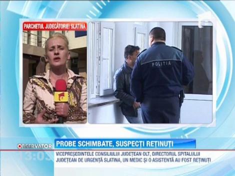 Vicepresedintele Consiliului Judetan Olt, directorul Spitalului Judetean Slatina, un medic si o asistenta au fost retnuti de politie