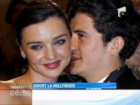 Actorul Orlando Bloom si fotomodelul Miranda Kerr divorteaza dupa trei ani de casnicie