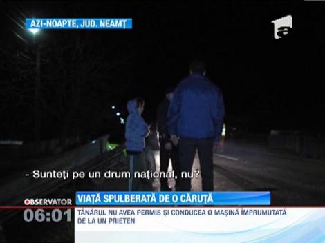 Neamt: Un tanar a murit dupa ce a intrat cu masina intr-o caruta