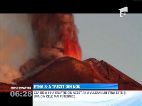 Vulcanul Etna a erupt pentru a 14-a eruptie din acest an