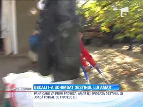 Amar, copilul necajit din Neamt cu un singur picior a primit cadou o casa noua si o proteza