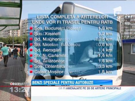 Benzi speciale pentru autobuze