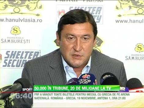 Meciul cu Grecia de pe Arena Nationala, se va juca cu casa inchisa