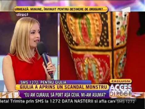 Tinuta care a bagat-o in pacat: Giulia a aprins un scandal monstru, atunci cand a aparut cu o rochie cu chipul Fecioarei Maria