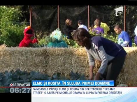 Prima Doamna a Americii, alaturi de Elmo si Rosita, campanie impotriva obezitatii juvenile