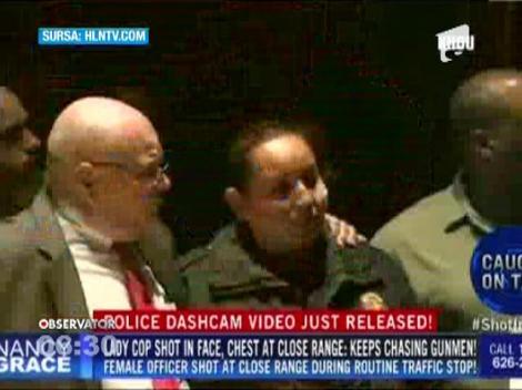 O politista din Texas a fost impuscata in fata si in piept de un sofer