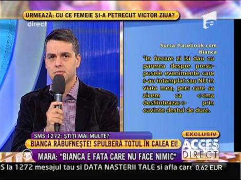 Bianca Dragusanu il ameninta pe Serban Huidu