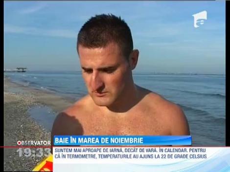 Plaja si baie in mare, in prag de iarna!