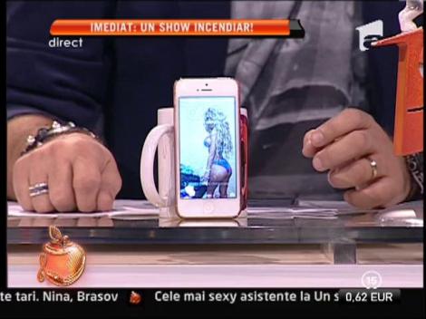 Loredana Chivu, wallpaper ea dezbracata pe propriul telefon