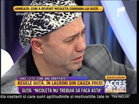 Nicolae Guta, cu ochii in lacrimi din cauza fiicei: "Nicoleta, hai acasa!"