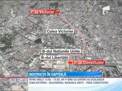 Traficul rutier este restrictionat in Capitala!