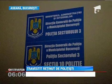 Un travestit a fost prins la o luna, dupa ce a furat un portofel din buzunarul unui tanar