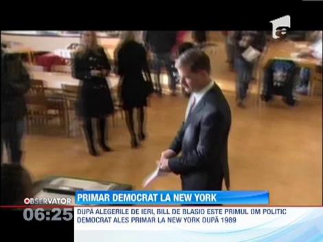 Democratul Bill de Blasio a castigat alegerile municipale de la New York