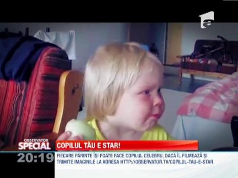 Copilul tău e star! Un bebeluş rus este înnebunit după ceapă