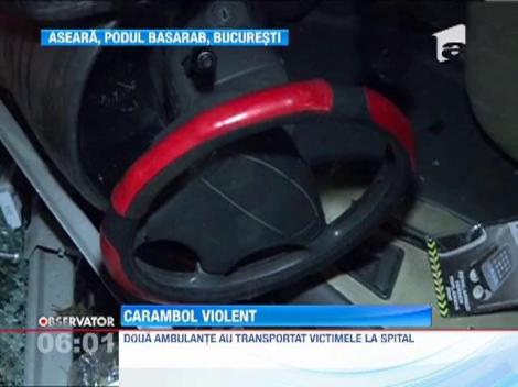 Cinci masini au fost implicate intr-un accident, pe podul Basarab din Capitala!