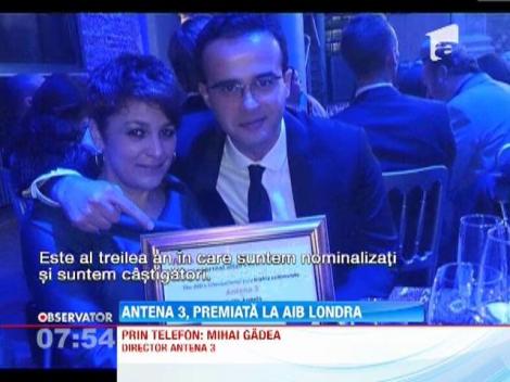 Antena 3, premiata la AIB Londra