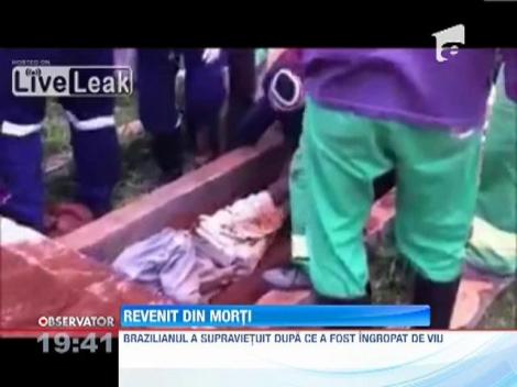 Un barbat ingropat de viu a iesit din mormant singur in Brazilia