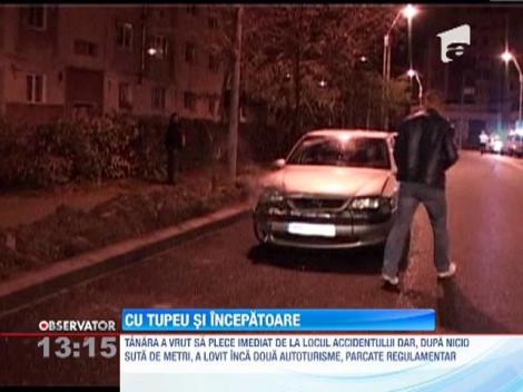 O tânără a pierdut controlul volanului şi a ajuns pe contrasens