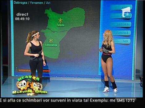 Roxana şi Flavia, fetele ninja, prezintă rubrica meteo
