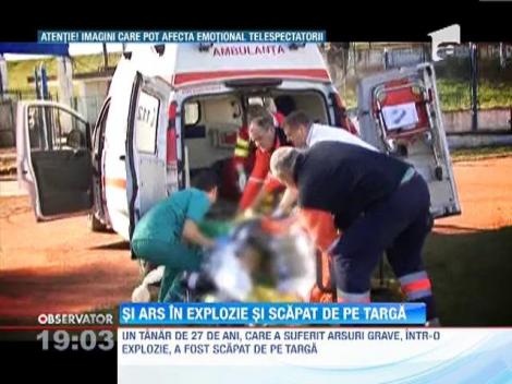 Se întâmplă în Caracal! Ars într-o explozie, un bărbat a fost scăpat de pe targă