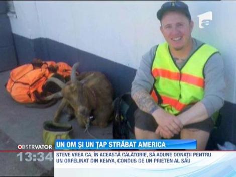 Un tânăr american străbate, pe jos, Statele Unite, alături de un... ţap!