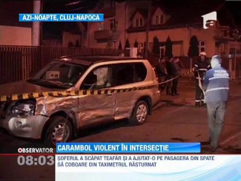 Carambol violent într-o intersecţie din Cluj