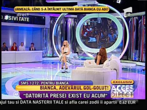 Bianca: "Exist datorită presei de scandal"