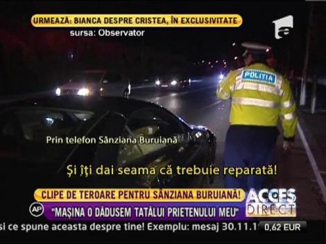Mașina de fițe a Sânzianei Buruiană, distrusă într-un grav accident auto