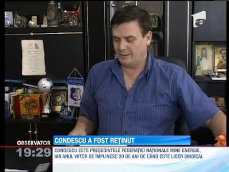 Marin Condescu, preşedintele clubului de fotbal Pandurii Târgu Jiu, a fost reţinut