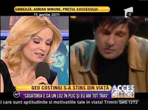 Geo Costiniu s-a stins din viaţă, la 63 de ani!