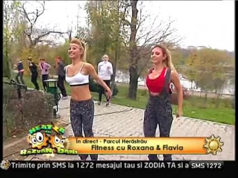 Roxana Ionescu și Flavia, sportivele sexy de la ”Neatza”, s-au antrenat în aer liber