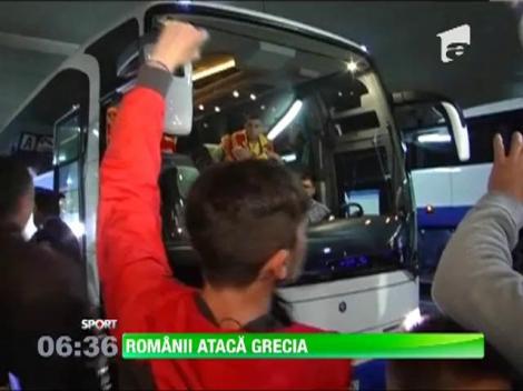 Tricolorii au fost aşteptaţi ca eroii în Grecia! Românii stabiliţi la Atena i-au întâmpinat