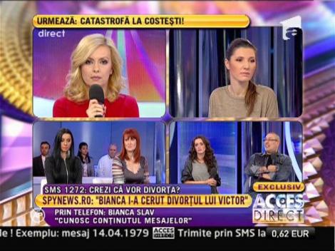 Bianca: "Ar fi culmea să-mi anunţ divorţul la televizor. Se exagerează"